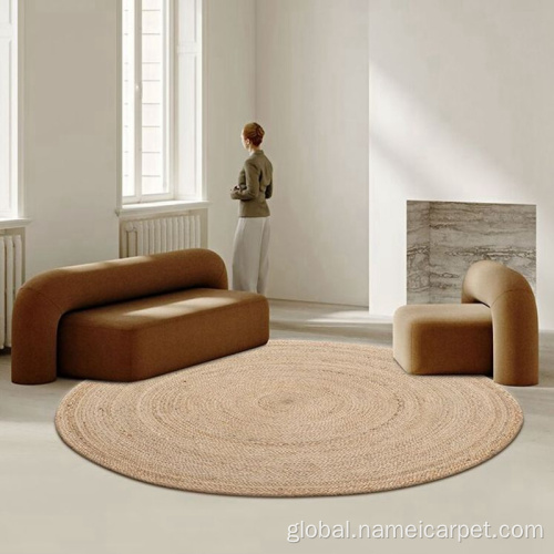 China handmade natural jute rugs round rugs floor mats Factory
